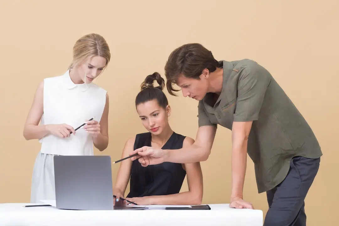 group working on a computer